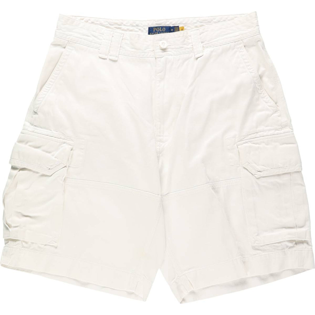 Ralph Lauren POLO RALPH LAUREN cargo shorts, men's size W36 cotton white type Vintage Second Hand