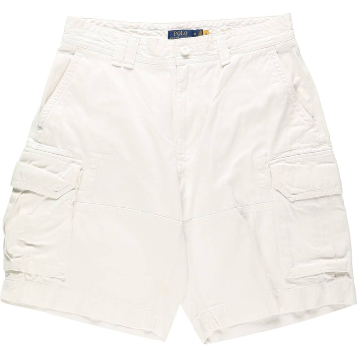 Ralph Lauren POLO RALPH LAUREN cargo shorts, men's size W36 cotton white type Vintage Second Hand