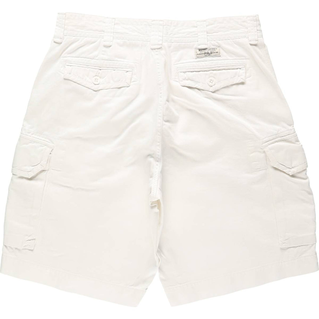 Ralph Lauren POLO RALPH LAUREN cargo shorts, men's size W36 cotton white type Vintage Second Hand