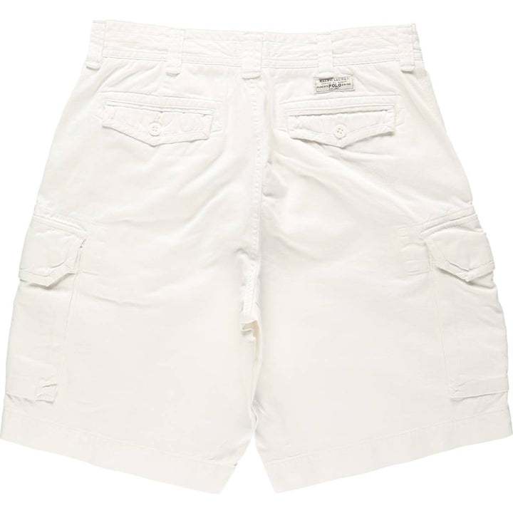 Ralph Lauren POLO RALPH LAUREN cargo shorts, men's size W36 cotton white type Vintage Second Hand