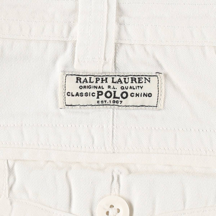 Ralph Lauren POLO RALPH LAUREN cargo shorts, men's size W36 cotton white type Vintage Second Hand