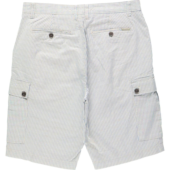 90s-00'S Calvin Klein Check Pattern Cargo Shorts, Men's Size W34 (approx.), Vintage cotton white type Vintage Second Hand