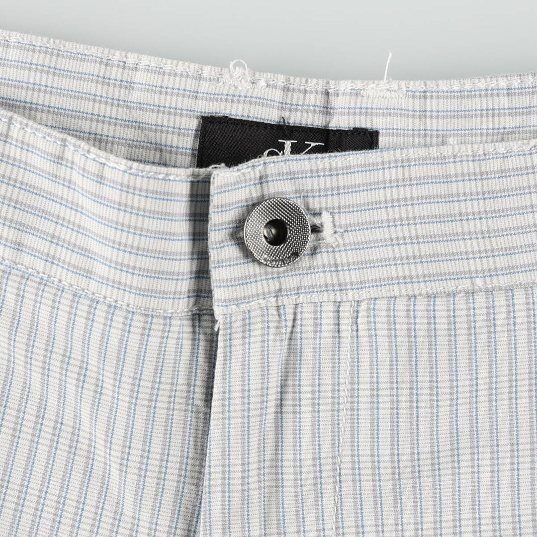 90s-00'S Calvin Klein Check Pattern Cargo Shorts, Men's Size W34 (approx.), Vintage cotton white type Vintage Second Hand