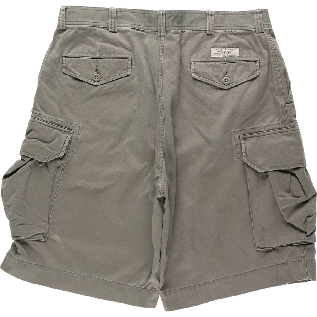 Ralph Lauren POLO by Ralph Lauren cargo shorts, half pants, men's w37 equivalent cotton gray type Vintage Second Hand