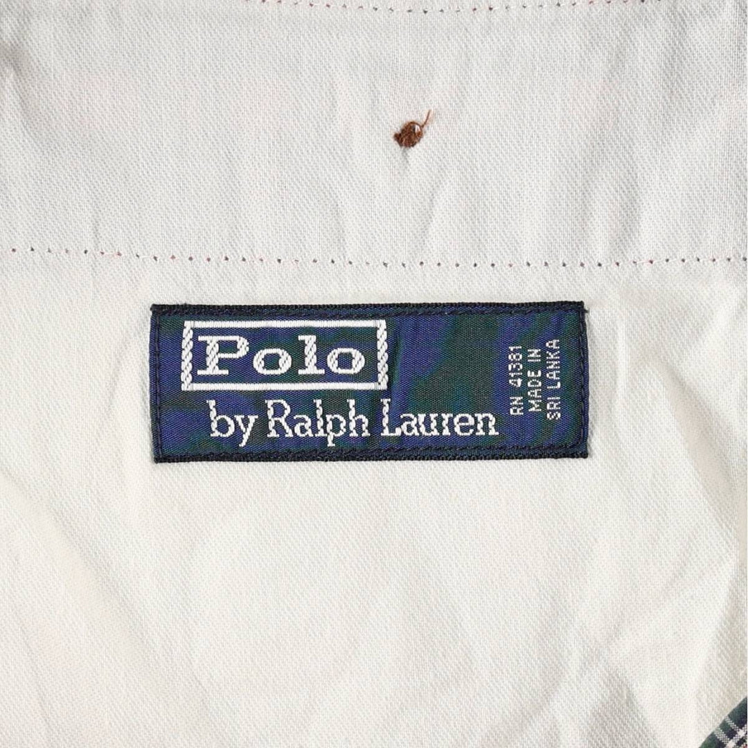 Ralph Lauren POLO by Ralph Lauren Check Pattern Cotton Shorts, Men's Size W34 (approx.) cotton red type Vintage Second Hand