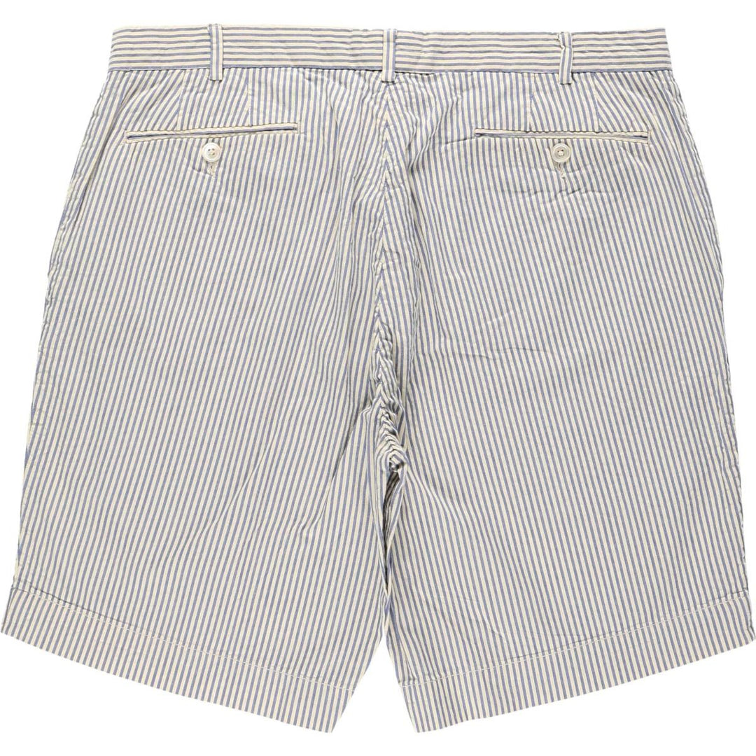 Ralph Lauren POLO by Ralph Lauren CLASSIC FIT Stripe Pattern Cotton Shorts (Men's W37 equivalent) cotton blue type Vintage Second Hand