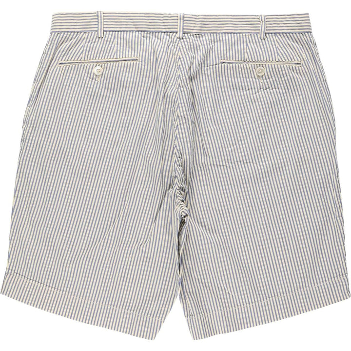 Ralph Lauren POLO by Ralph Lauren CLASSIC FIT Stripe Pattern Cotton Shorts (Men's W37 equivalent) cotton blue type Vintage Second Hand
