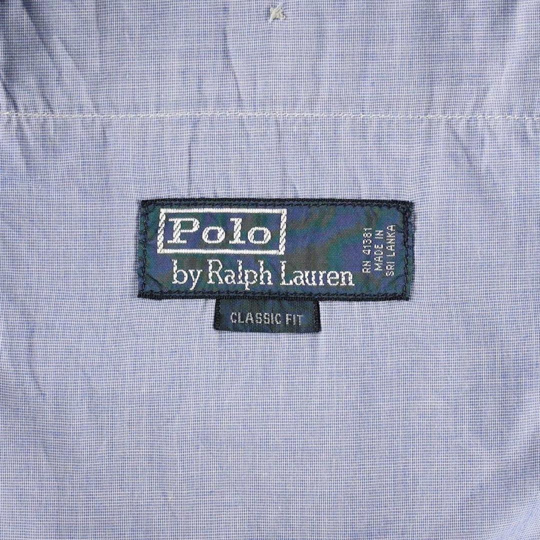 Ralph Lauren POLO by Ralph Lauren CLASSIC FIT Stripe Pattern Cotton Shorts (Men's W37 equivalent) cotton blue type Vintage Second Hand