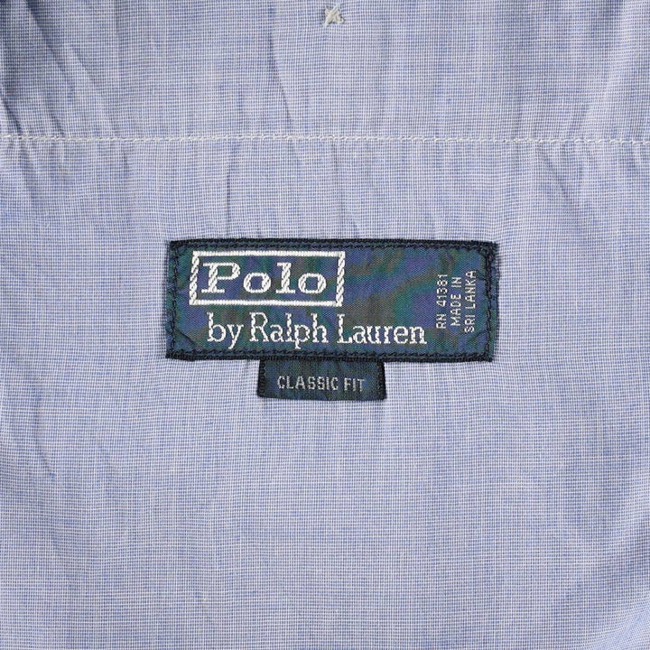 Ralph Lauren POLO by Ralph Lauren CLASSIC FIT Stripe Pattern Cotton Shorts (Men's W37 equivalent) cotton blue type Vintage Second Hand