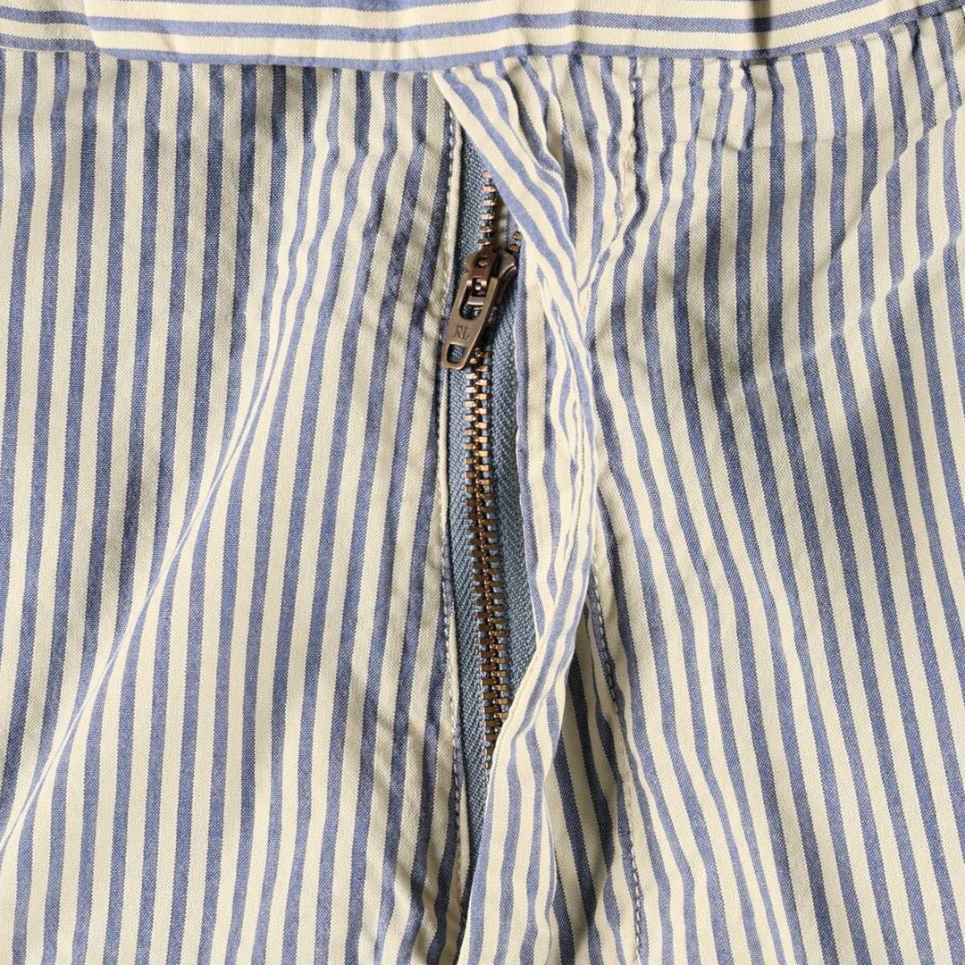 Ralph Lauren POLO by Ralph Lauren CLASSIC FIT Stripe Pattern Cotton Shorts (Men's W37 equivalent) cotton blue type Vintage Second Hand
