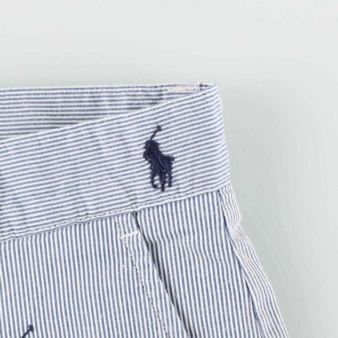 Ralph Lauren POLO RALPH LAUREN Stripe Pattern Cotton Shorts, Men's Size W34 (approx.) cotton blue type Vintage Second Hand