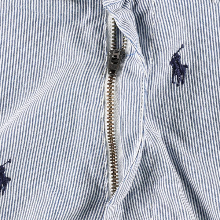 Ralph Lauren POLO RALPH LAUREN Stripe Pattern Cotton Shorts, Men's Size W34 (approx.) cotton blue type Vintage Second Hand