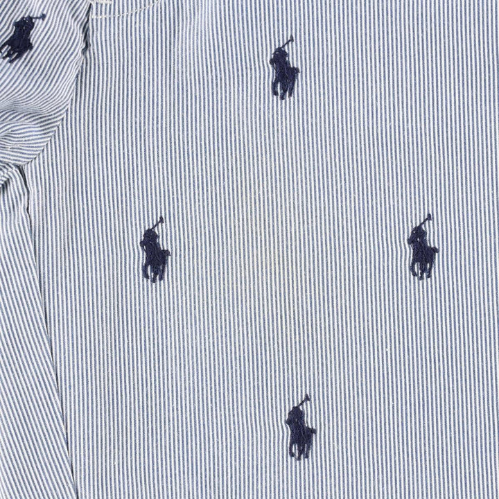 Ralph Lauren POLO RALPH LAUREN Stripe Pattern Cotton Shorts, Men's Size W34 (approx.) cotton blue type Vintage Second Hand