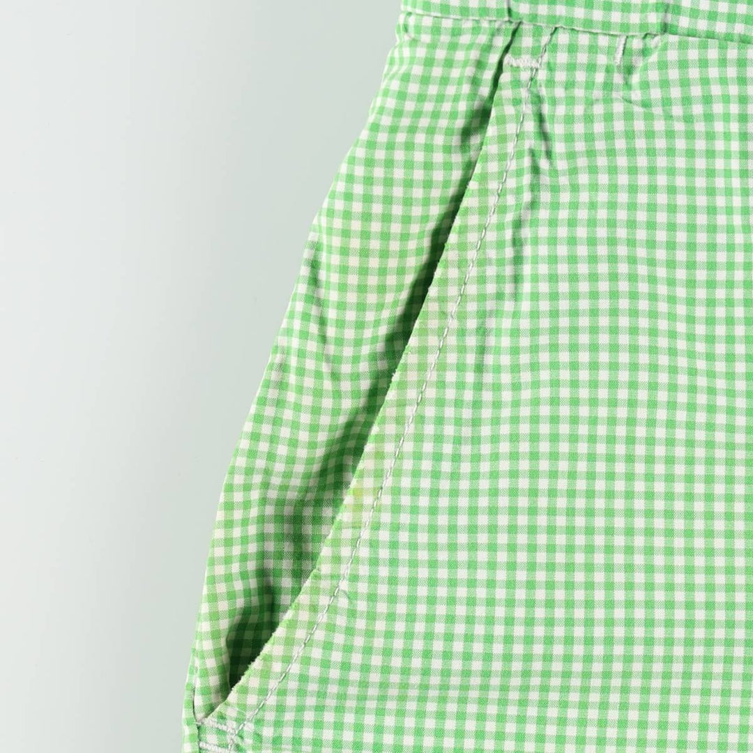 Ralph Lauren POLO by Ralph Lauren gingham check cotton shorts, men's size W34 (approx.) cotton green type Vintage Second Hand