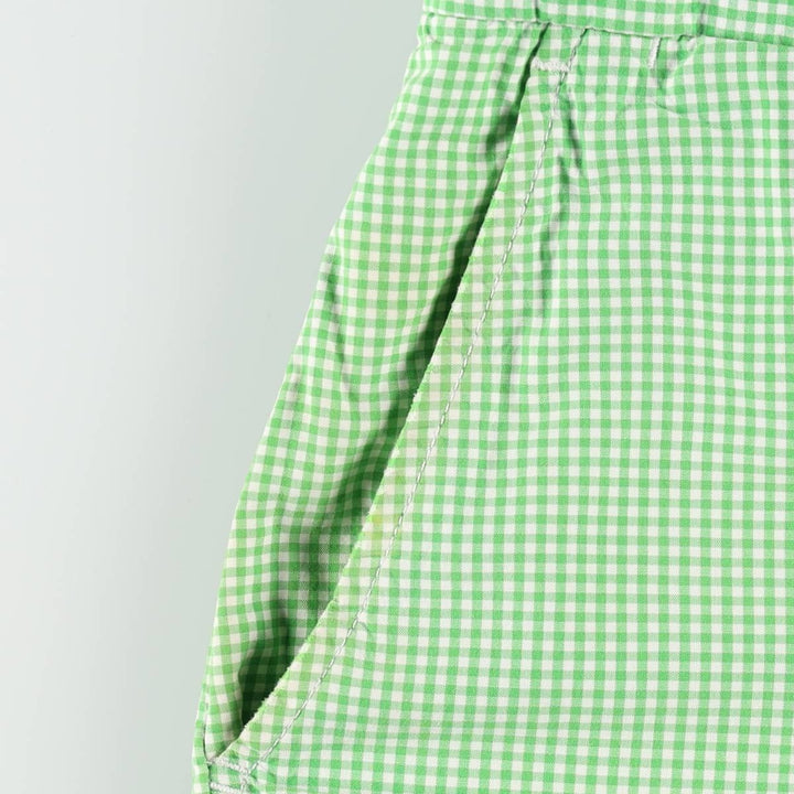 Ralph Lauren POLO by Ralph Lauren gingham check cotton shorts, men's size W34 (approx.) cotton green type Vintage Second Hand