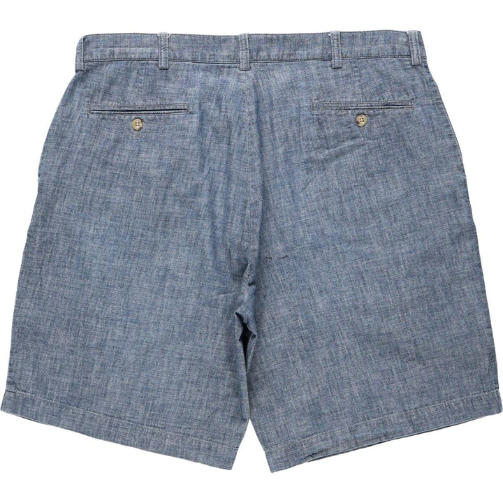 Ralph Lauren POLO by Ralph Lauren PROSPECT SHORT Chambray Cotton Shorts (Men's size W37 equivalent) cotton Navy blue Vintage Second Hand