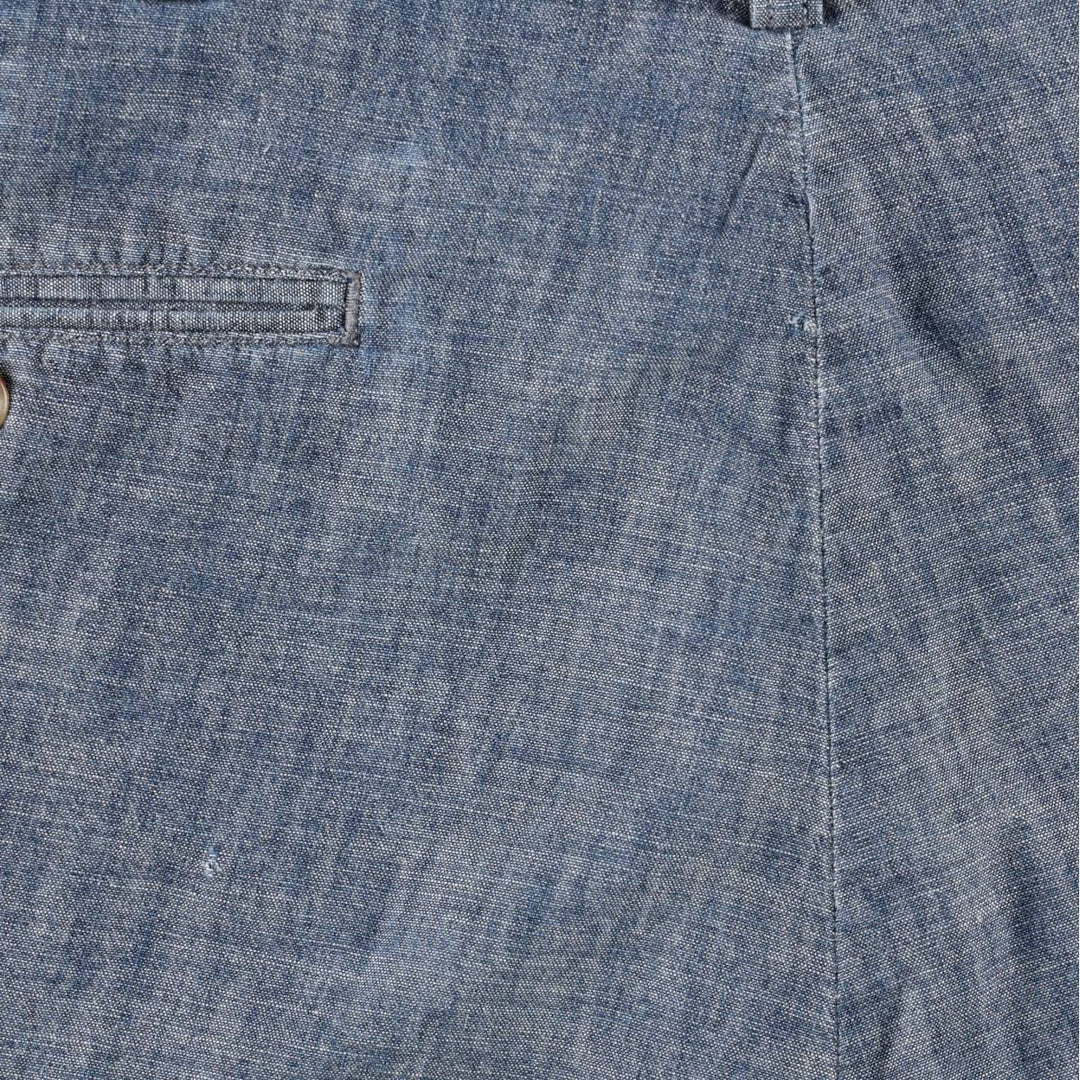 Ralph Lauren POLO by Ralph Lauren PROSPECT SHORT Chambray Cotton Shorts (Men's size W37 equivalent) cotton Navy blue Vintage Second Hand