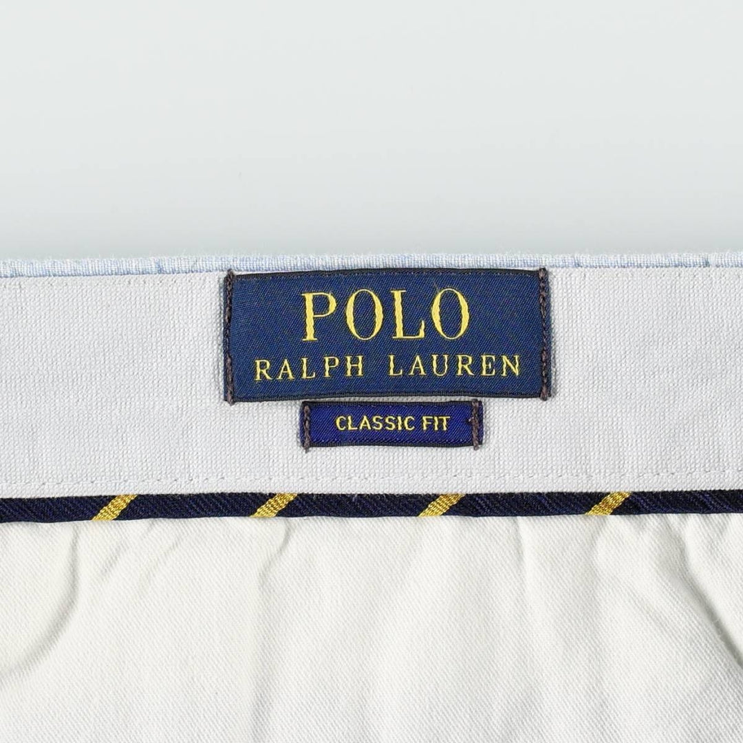 Ralph Lauren POLO RALPH LAUREN CLASSIC FIT Chambray Cotton Shorts (Men's size W37 equivalent) cotton Blue type light blue Vintage Second Hand