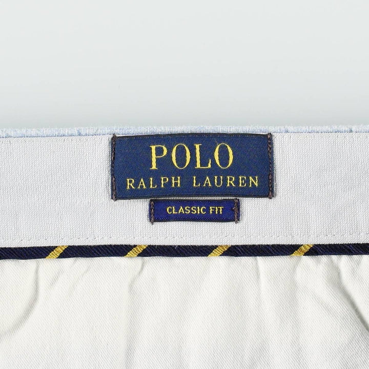 Ralph Lauren POLO RALPH LAUREN CLASSIC FIT Chambray Cotton Shorts (Men's size W37 equivalent) cotton Blue type light blue Vintage Second Hand