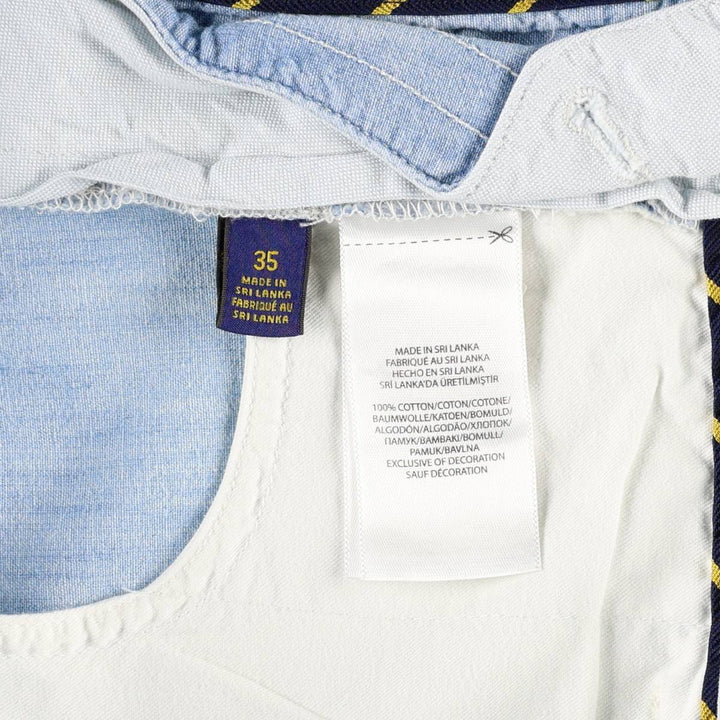 Ralph Lauren POLO RALPH LAUREN CLASSIC FIT Chambray Cotton Shorts (Men's size W37 equivalent) cotton Blue type light blue Vintage Second Hand