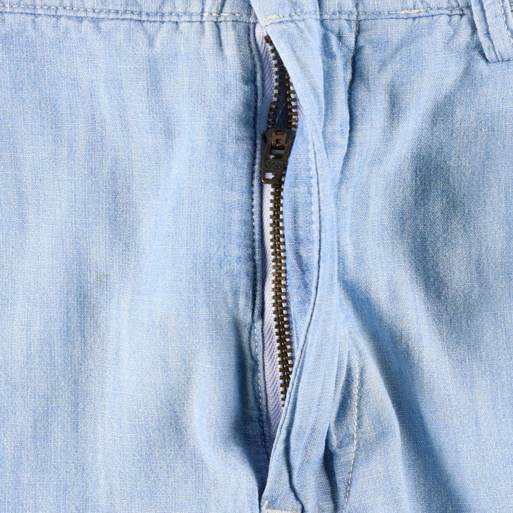 Ralph Lauren POLO RALPH LAUREN CLASSIC FIT Chambray Cotton Shorts (Men's size W37 equivalent) cotton Blue type light blue Vintage Second Hand