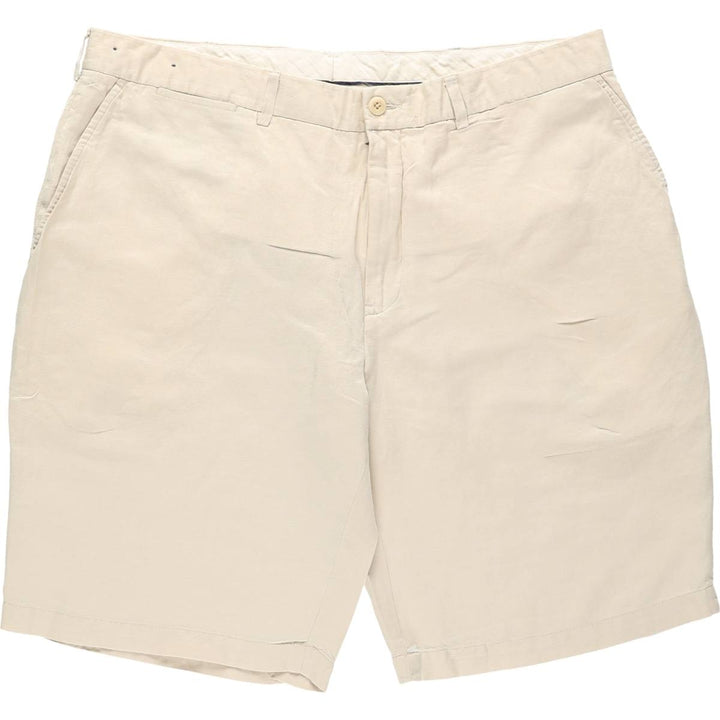 Ralph Lauren POLO by Ralph Lauren PRESTON SHORT Linen Shorts, Men's Size W37 (approx.) linen Beige type Vintage Second Hand