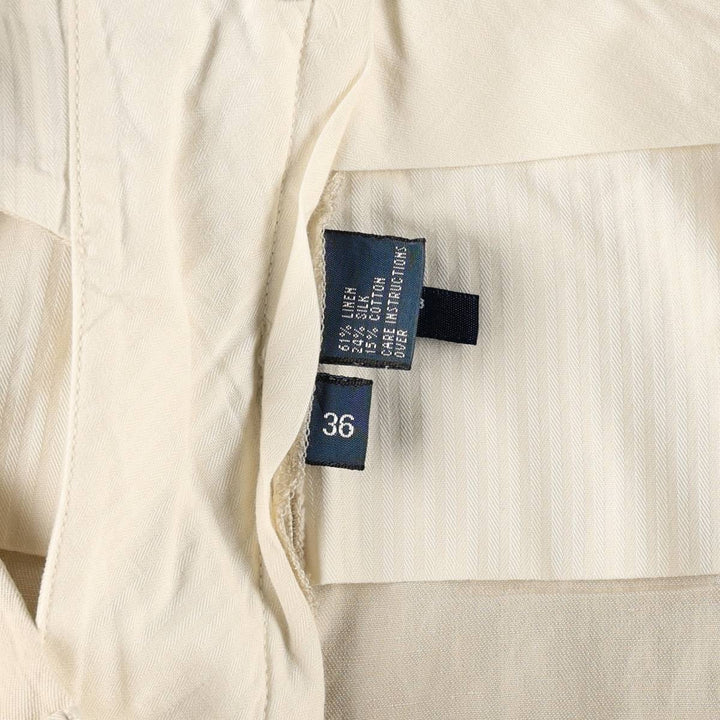 Ralph Lauren POLO by Ralph Lauren PRESTON SHORT Linen Shorts, Men's Size W37 (approx.) linen Beige type Vintage Second Hand