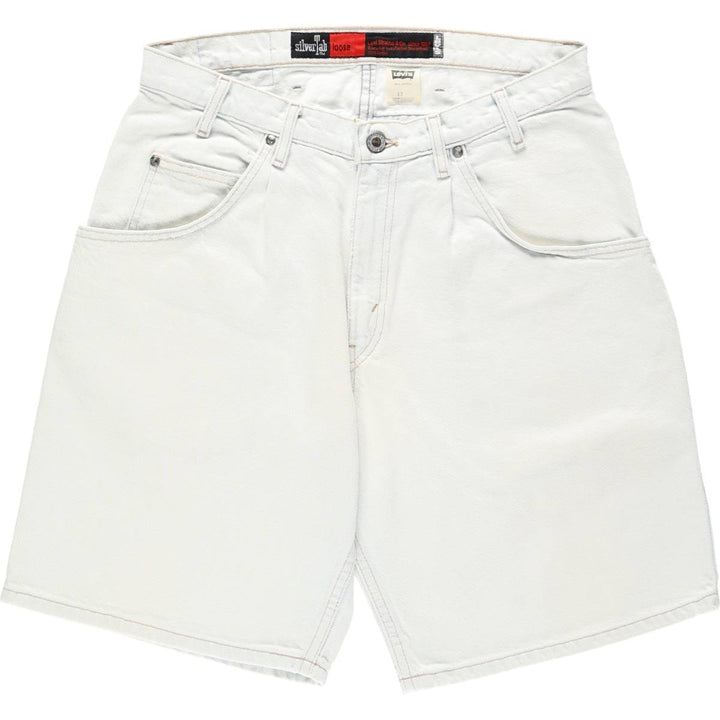 Levi's SILVER TAB Loose Denim Shorts (Men's W31 equivalent) cotton white type Vintage Second Hand