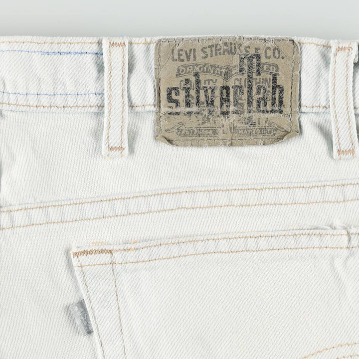Levi's SILVER TAB Loose Denim Shorts (Men's W31 equivalent) cotton white type Vintage Second Hand