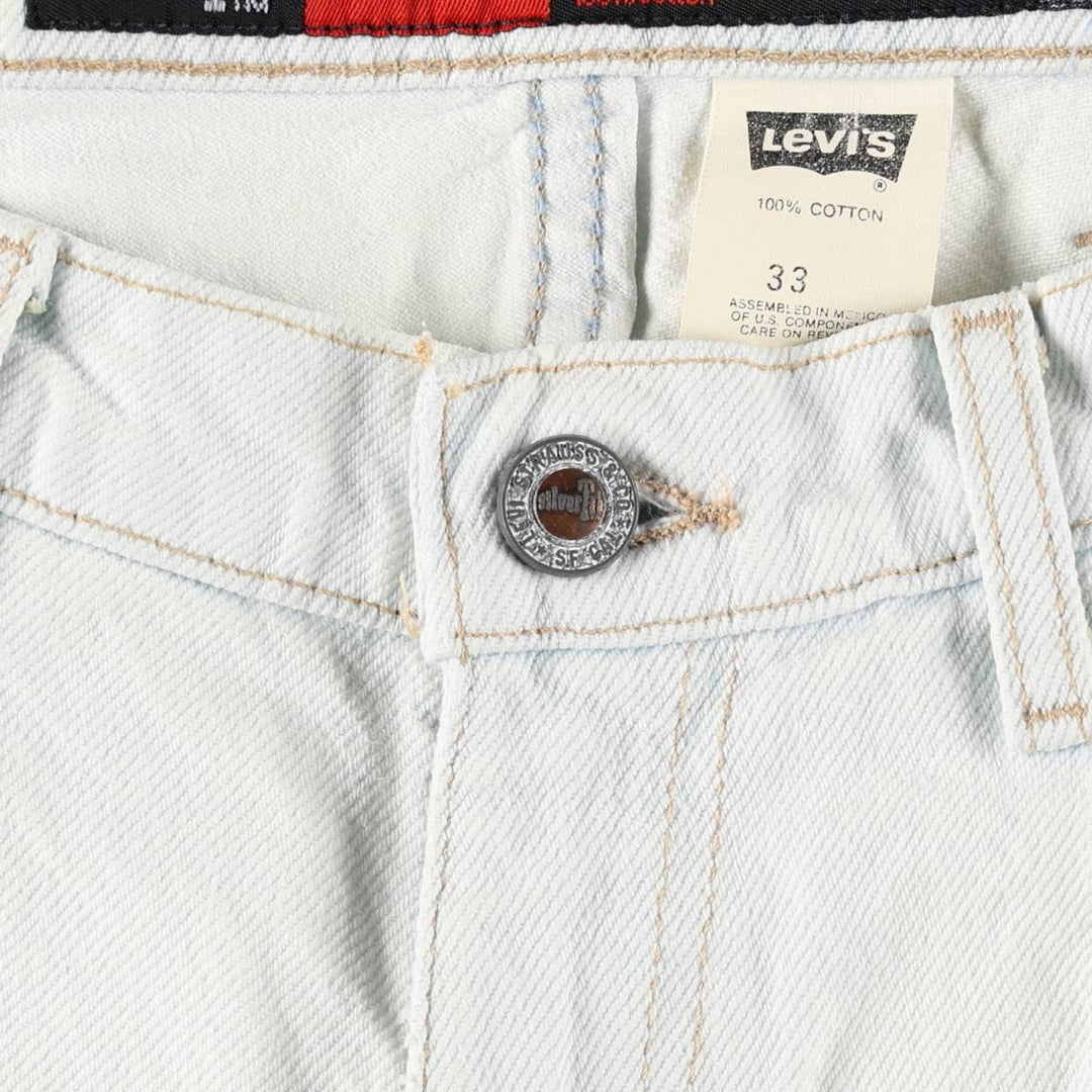 Levi's SILVER TAB Loose Denim Shorts (Men's W31 equivalent) cotton white type Vintage Second Hand