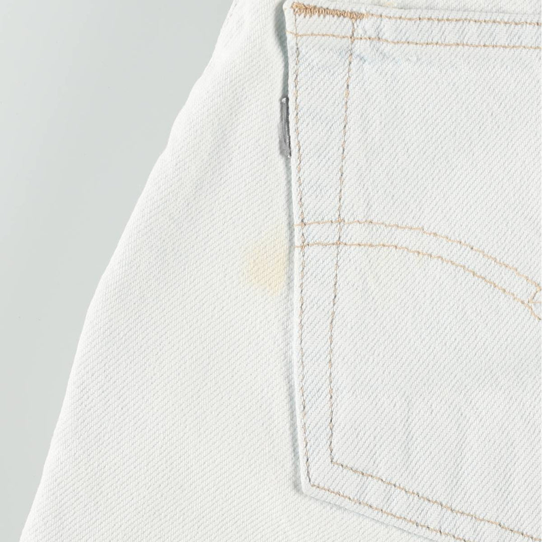 Levi's SILVER TAB Loose Denim Shorts (Men's W31 equivalent) cotton white type Vintage Second Hand