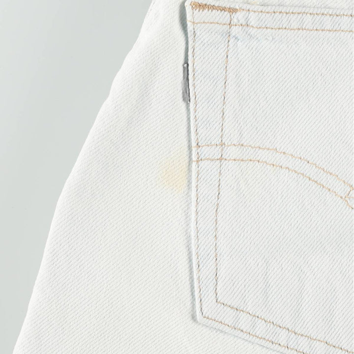 Levi's SILVER TAB Loose Denim Shorts (Men's W31 equivalent) cotton white type Vintage Second Hand