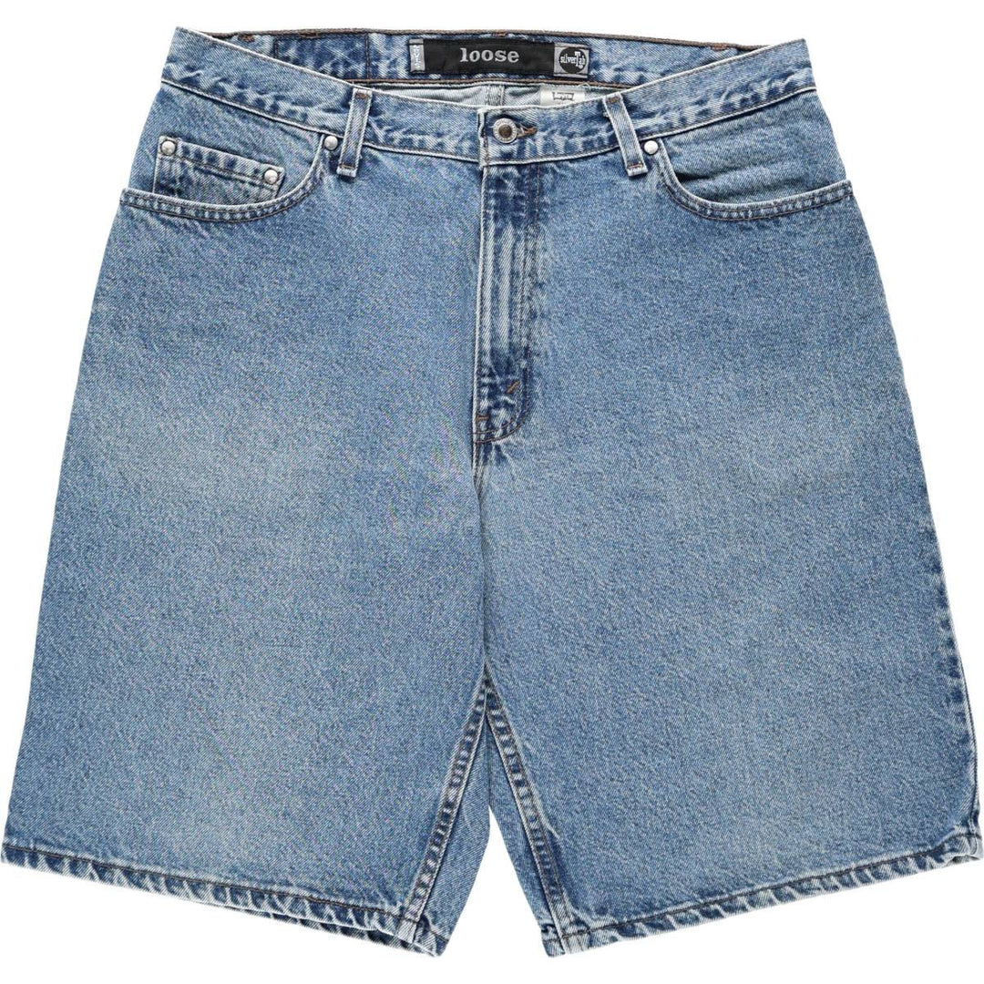 90'S Levi's Silver Tab Loose Denim Shorts, Half Pants, Made in USA, Men's W35 (approx.), Vintage cotton blue type Vintage Second Hand