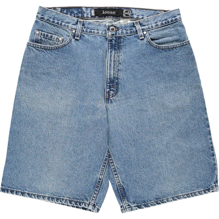 90'S Levi's Silver Tab Loose Denim Shorts, Half Pants, Made in USA, Men's W35 (approx.), Vintage cotton blue type Vintage Second Hand