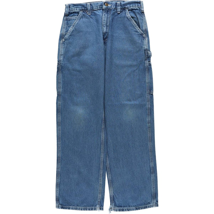 00'S Carhartt Dungaree Fit Denim Painter Pants Men's W31 equivalent cotton blue type Vintage Second Hand