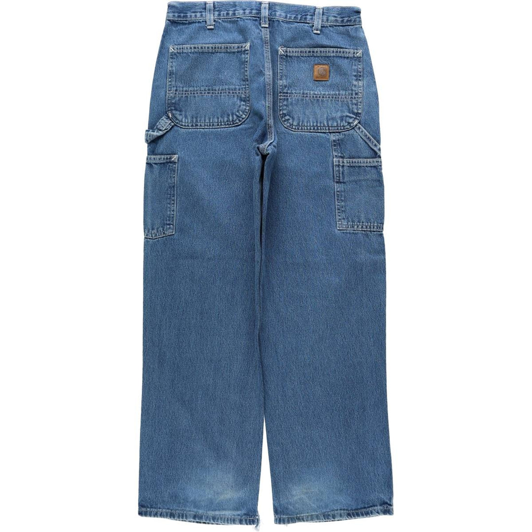 00'S Carhartt Dungaree Fit Denim Painter Pants Men's W31 equivalent cotton blue type Vintage Second Hand