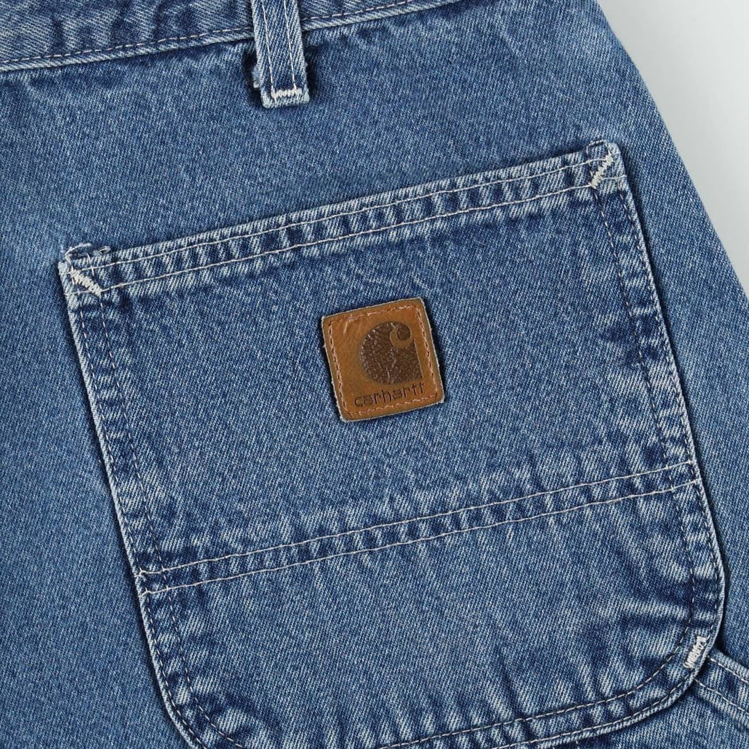 00'S Carhartt Dungaree Fit Denim Painter Pants Men's W31 equivalent cotton blue type Vintage Second Hand