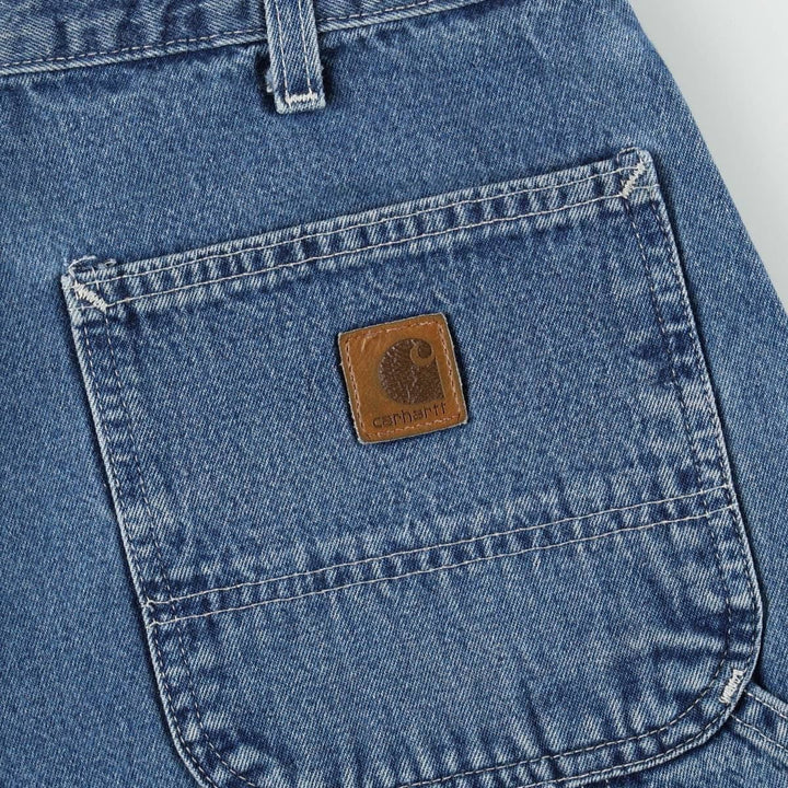 00'S Carhartt Dungaree Fit Denim Painter Pants Men's W31 equivalent cotton blue type Vintage Second Hand