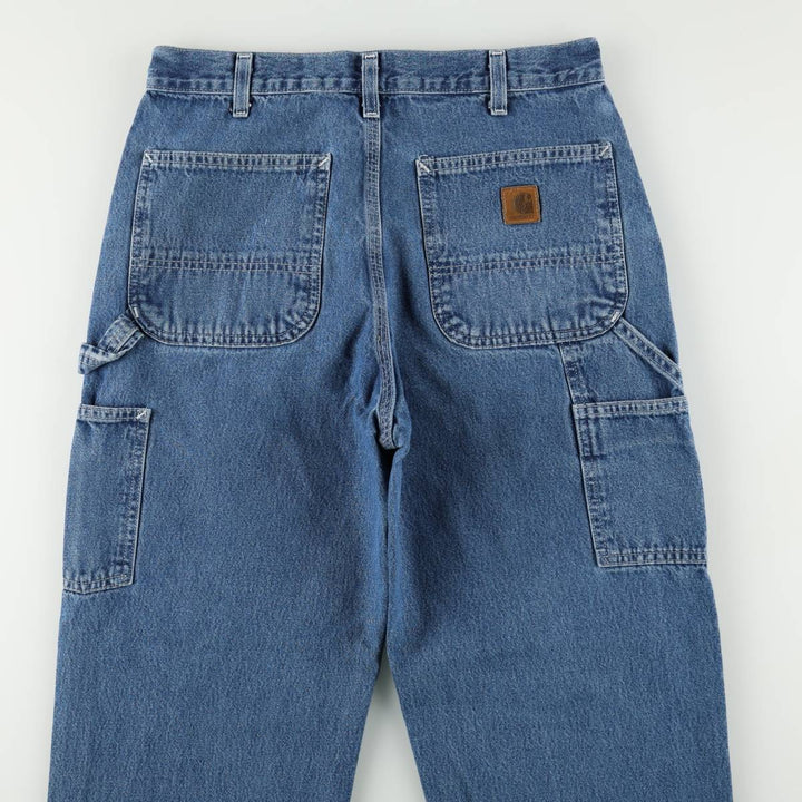 00'S Carhartt Dungaree Fit Denim Painter Pants Men's W31 equivalent cotton blue type Vintage Second Hand
