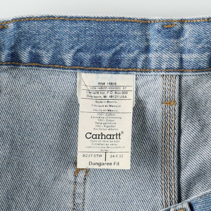 2000'S Carhartt Dungaree Fit Denim Painter Pants, Men's W34 (approx.) cotton blue type Vintage Second Hand