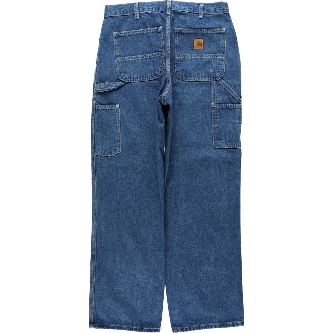 Carhartt denim painter pants, men's size W33 (approx.) cotton blue type Vintage Second Hand