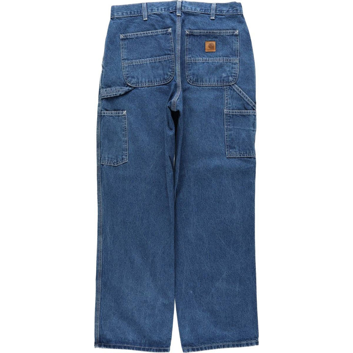 Carhartt denim painter pants, men's size W33 (approx.) cotton blue type Vintage Second Hand