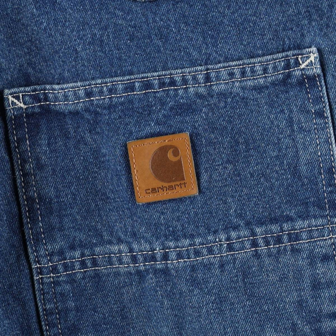 Carhartt denim painter pants, men's size W33 (approx.) cotton blue type Vintage Second Hand