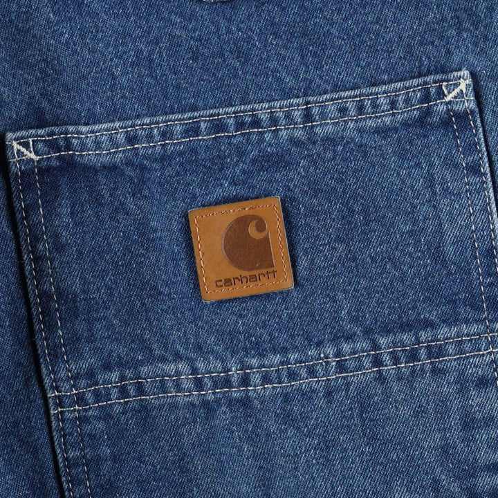 Carhartt denim painter pants, men's size W33 (approx.) cotton blue type Vintage Second Hand