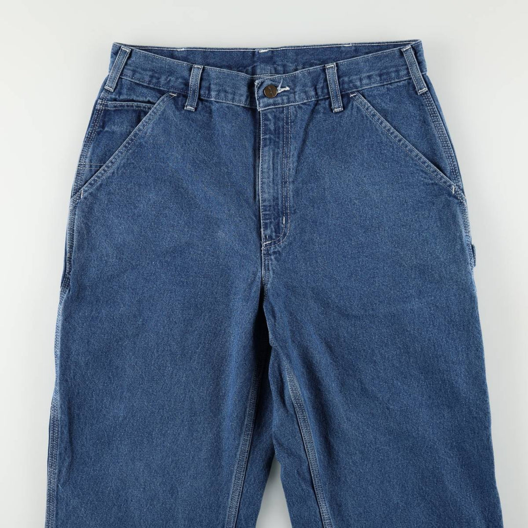 Carhartt denim painter pants, men's size W33 (approx.) cotton blue type Vintage Second Hand