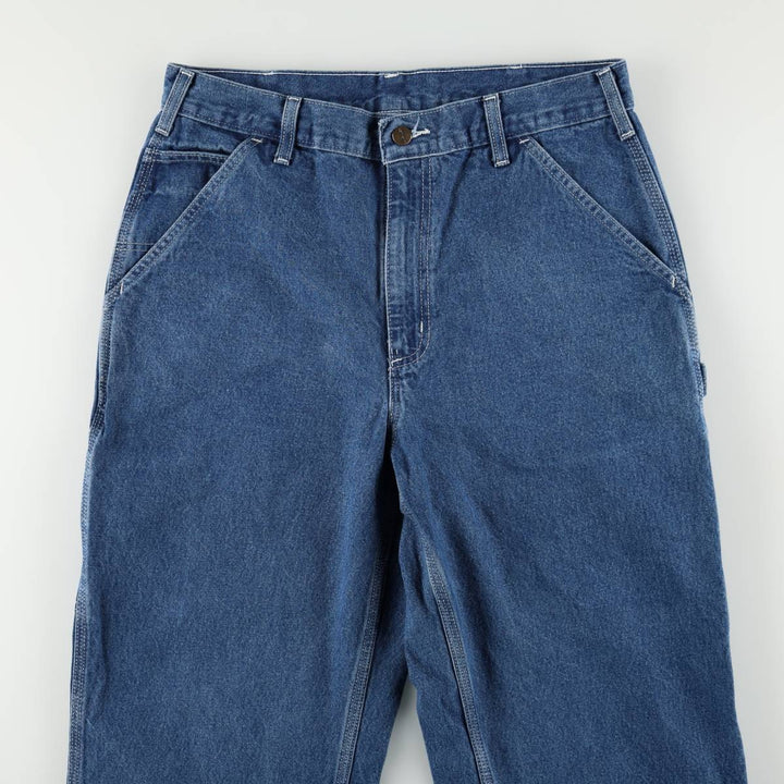 Carhartt denim painter pants, men's size W33 (approx.) cotton blue type Vintage Second Hand
