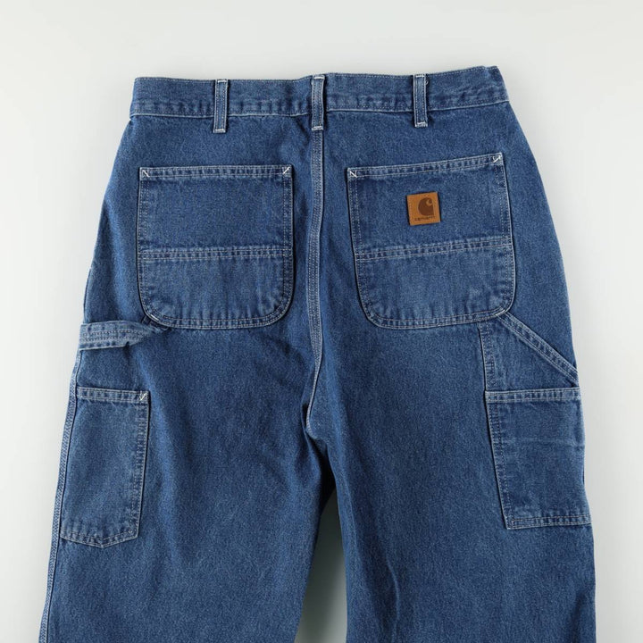 Carhartt denim painter pants, men's size W33 (approx.) cotton blue type Vintage Second Hand