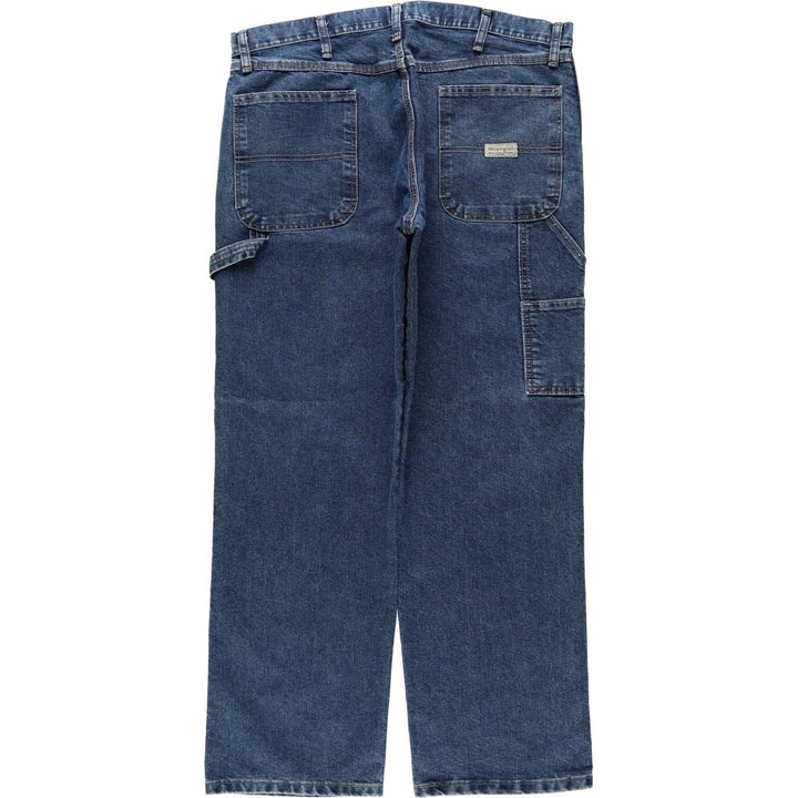 00'S Wrangler CARPENTER denim painter pants for men, equivalent to w37 cotton blue type Vintage Second Hand
