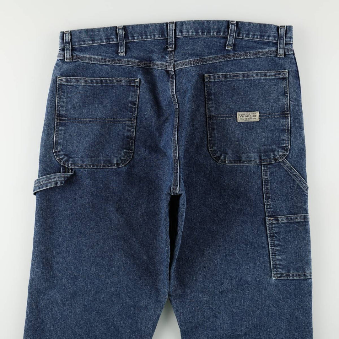 00'S Wrangler CARPENTER denim painter pants for men, equivalent to w37 cotton blue type Vintage Second Hand