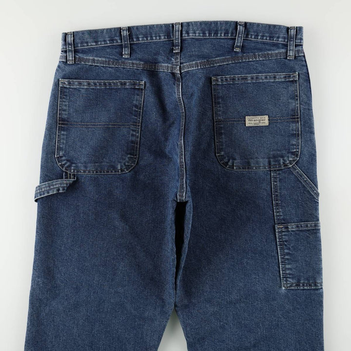 00'S Wrangler CARPENTER denim painter pants for men, equivalent to w37 cotton blue type Vintage Second Hand